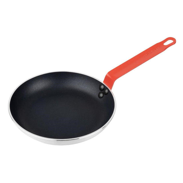 Hygiplas Aluminium Non-Stick Teflon Platinum Plus Frying Pan with Red Handle 24cm - FB474  Hygiplas