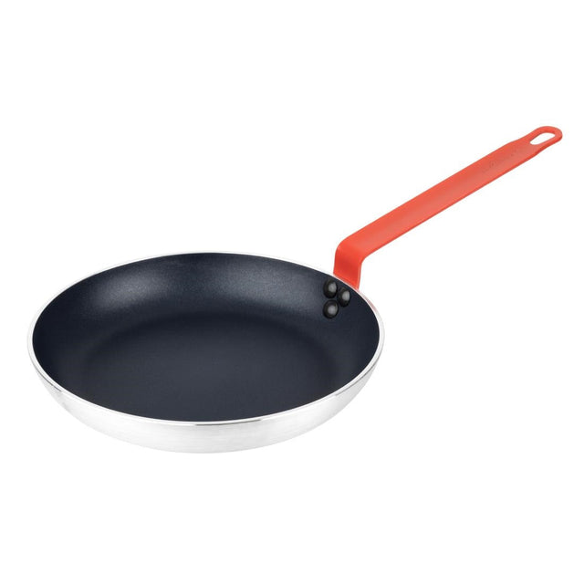 Hygiplas Aluminium Non-Stick Teflon Platinum Plus Frying Pan with Red Handle 28cm - FB475  Hygiplas