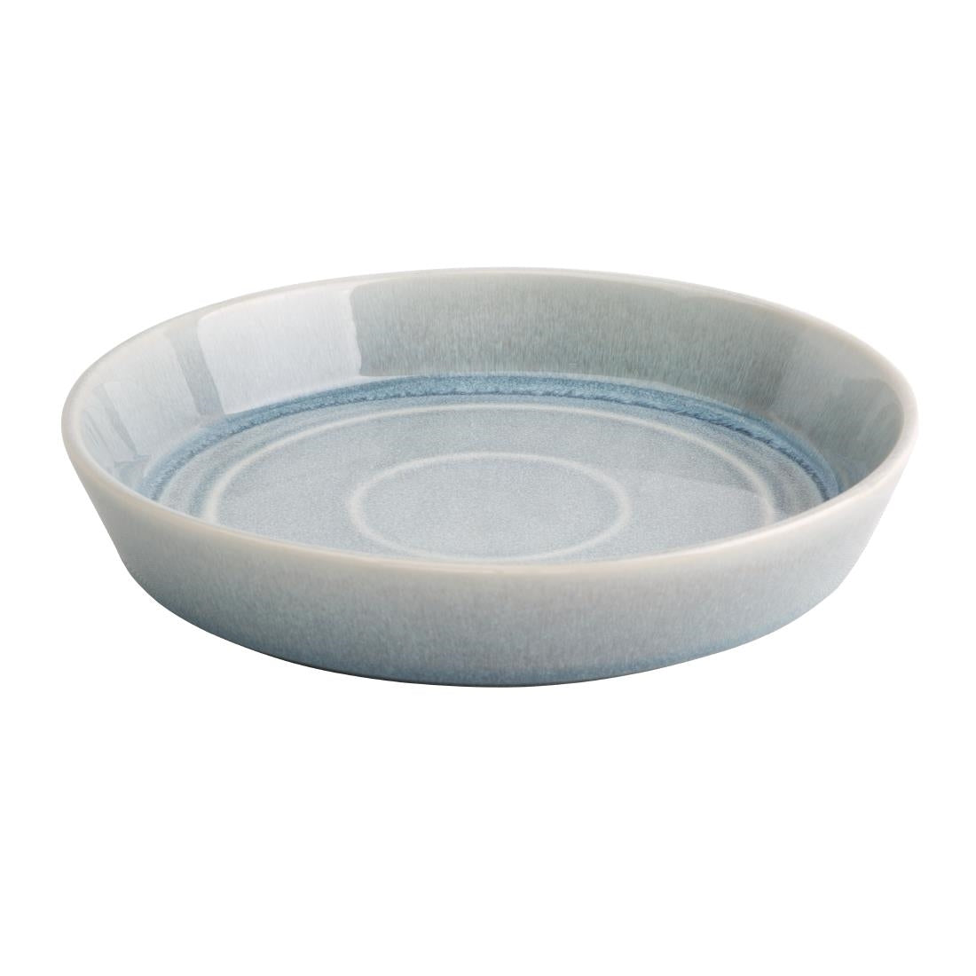 Olympia Cavolo Flat Round Bowls Ice Blue 220mm (Pack of 4) - FB566  Olympia