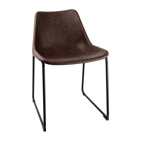 Bolero Rodeo Side Chairs Mocha (Pack of 2) - FB881  Bolero