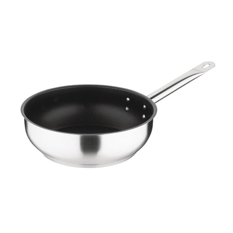 Vogue Stainless Steel Non-Stick Teflon Platinum Plus Sauté Pan 24cm - FC099  Vogue