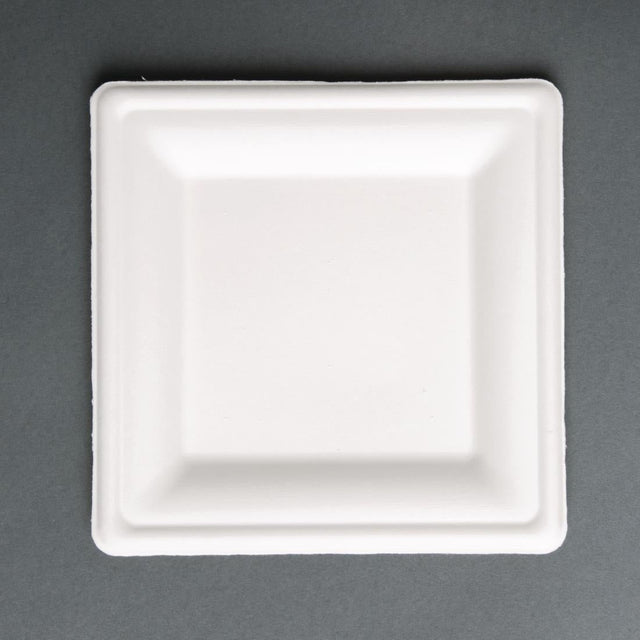 Fiesta Compostable Bagasse Square Plates 261mm (Pack of 50) - FC520  Fiesta