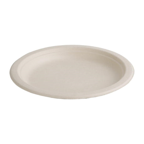 Fiesta Compostable Bagasse Round Plates Natural Colour 260mm (Pack of 50) - FC545  Fiesta