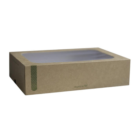 Vegware Compostable Sandwich Platters Box with Insert and Lid (Pack of 50) - FD386  Vegware