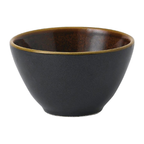 Churchill Super Vitrified Nourish Black Onyx Two Tone Contour Deep Bowls 8oz (Pack of 12) - FD817  Churchill