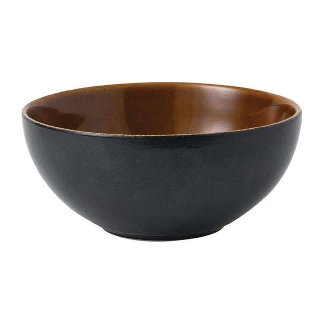 Churchill Nourish Noodle Bowl Black Onyx Two Tone 183mm (Pack of 6) - FD818  Churchill