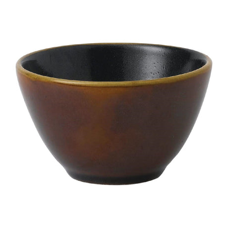 Churchill Super Vitrified Nourish Cinnamon Brown Two Tone Deep Bowls 102mm (Pack of 12) - FD820  Churchill