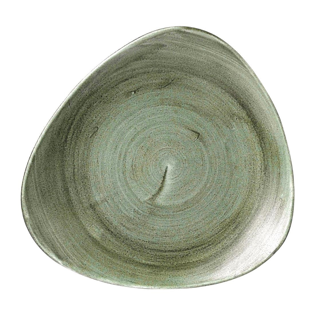 Churchill Stonecast Patina Lotus Plates Burnished Green 254mm (Pack of 12) - FD866  Churchill