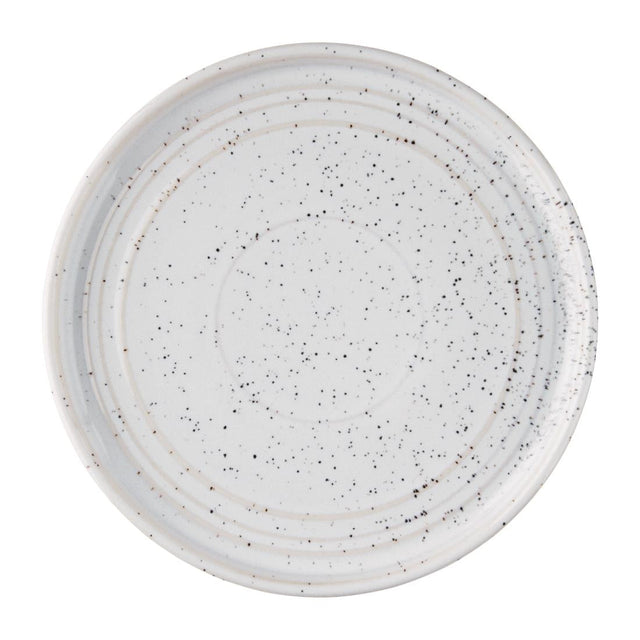 Olympia Cavolo Flat Round Plates White Speckle 180mm (Pack of 6) - FD902  Olympia