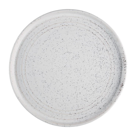 Olympia Cavolo Flat Round Plates White Speckle 270mm (Pack of 4) - FD904  Olympia