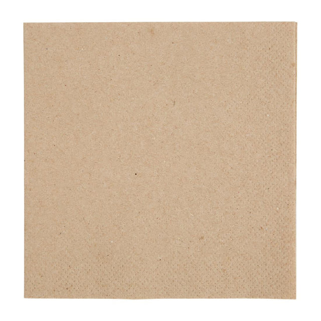 Fiesta Recyclable Recycled Cocktail Napkin Kraft 24x24cm 2ply 1/4 Fold (Pack of 4000) - FE217  Fiesta