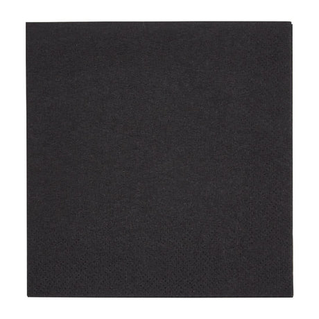 Fiesta Recyclable Cocktail Napkin Black 24x24cm 2ply 1/4 Fold (Pack of 4000) - FE218  Fiesta