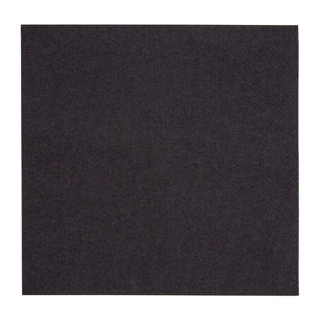 Fiesta Recyclable Lunch Napkin Black 33x33cm 2ply 1/4 Fold (Pack of 2000) - FE225  Fiesta