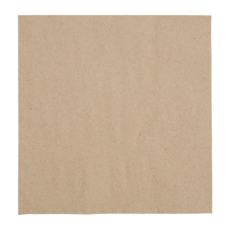 Fiesta Recyclable Recycled Lunch Napkin Kraft 33x33cm 2ply 1/4 Fold (Pack of 2000) - FE226  Fiesta