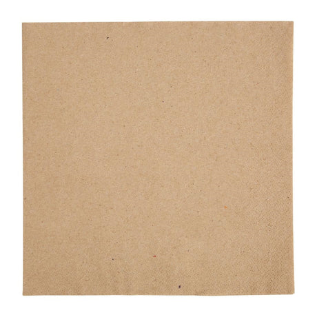 Fiesta Recyclable Recycled Dinner Napkin Kraft 40x40cm 2ply 1/4 Fold (Pack of 2000) - FE242  Fiesta