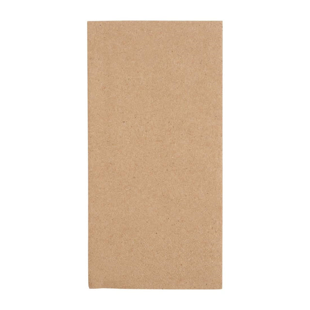 Fiesta Recyclable Recycled Dinner Napkin Kraft 40x40cm 2ply 1/8 Fold (Pack of 2000) - FE250  Fiesta