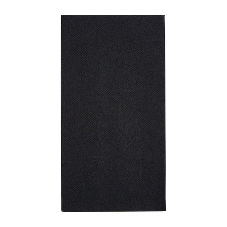 Fiesta Recyclable Premium Tablin Dinner Napkin Black 40x40cm Airlaid 1/8 Fold (Pack of 500) - FE276  Fiesta