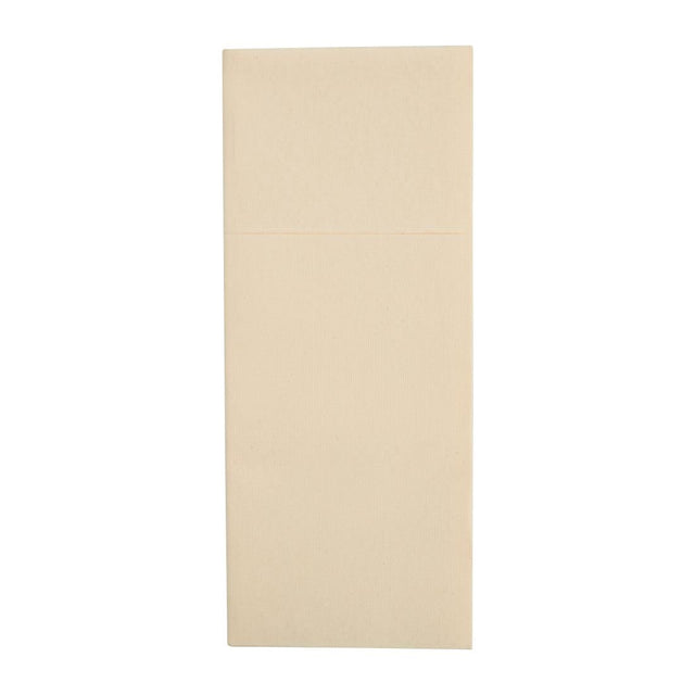 Fiesta Recyclable Premium Tablin Dinner Napkin Cream 48x40cm Airlaid Pocket Fold (Pk 400) - FE278  Fiesta