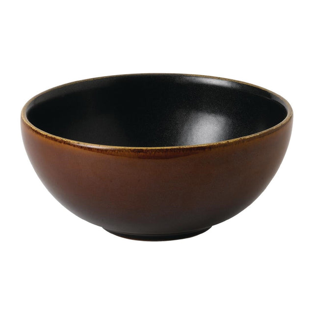 Churchill Super Vitrified Nourish Siena Brown Deep Bowls 155mm (Pack of 6) - FE946  Churchill