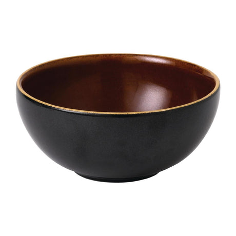 Churchill Super Vitrified Nourish Tokyo Black Deep Bowls 155mm (Pack of 6) - FE947  Churchill