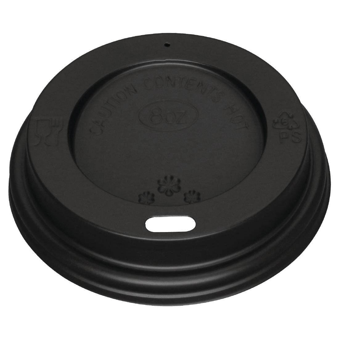 Fiesta Disposable Coffee Cup Lids Black 225ml / 8oz (Pack of 1000) - CW716 Disposable Cups Fiesta