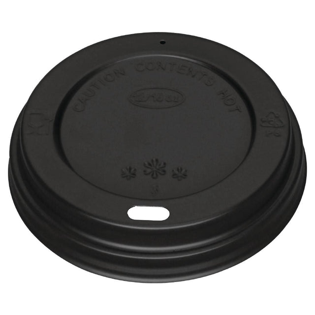 Fiesta Disposable Coffee Cup Lids Black 340ml / 12oz and 455ml / 16oz (Pack of 1000) - CW718 Disposable Cups Fiesta