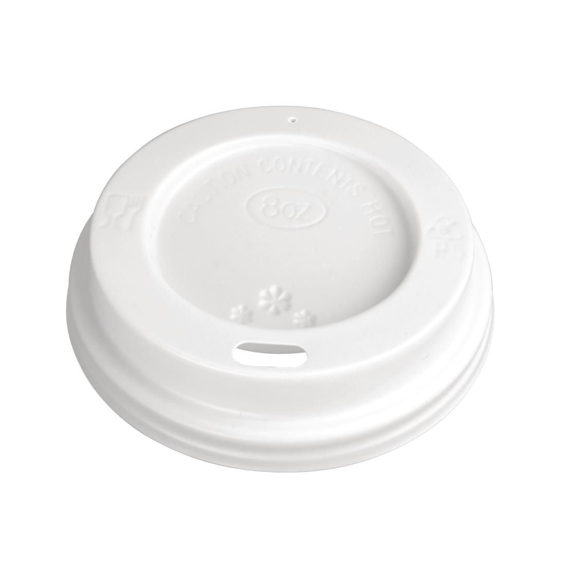 Fiesta Disposable Coffee Cup Lids White 225ml / 8oz (Pack of 1000) - CE256 Disposable Cups Fiesta