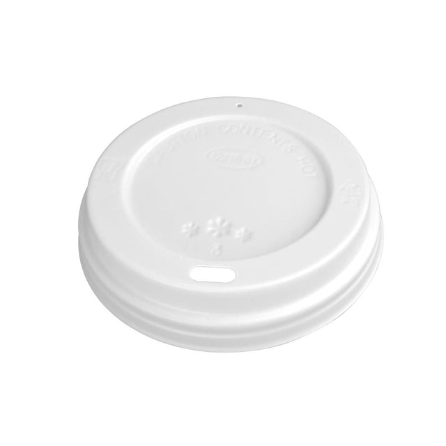 Fiesta Disposable Coffee Cup Lids White 340ml / 12oz and 455ml / 16oz (Pack of 50) - CE264 Disposable Cups Fiesta