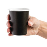 Fiesta Disposable Coffee Cups Single Wall Black 225ml / 8oz (Pack of 50) - GF041 Disposable Cups Fiesta