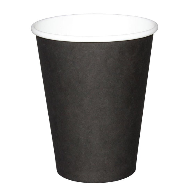 Fiesta Disposable Coffee Cups Single Wall Black 340ml / 12oz (Pack of 1000) - GF042 Disposable Cups Fiesta