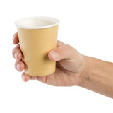 Fiesta Disposable Coffee Cups Single Wall Kraft 225ml / 8oz (Pack of 50) - GF031 Disposable Cups Fiesta