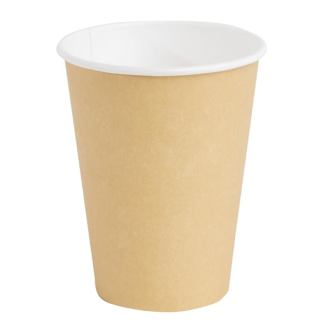 Fiesta Disposable Coffee Cups Single Wall Kraft 340ml / 12oz (Pack of 1000) - GF032 Disposable Cups Fiesta