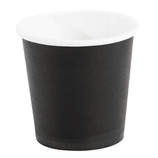 Fiesta Disposable Espresso Cups Single Wall Black 112ml / 4oz (Pack of 50) - GF019 Disposable Cups Fiesta