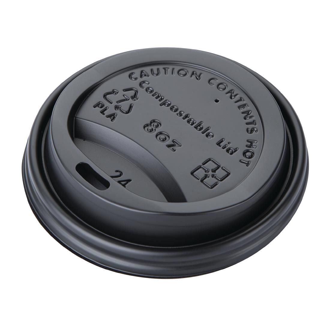 Fiesta Green Compostable Coffee Cup Lids 225ml / 8oz (Pack of 1000) - DS052 Disposable Cups Fiesta Green