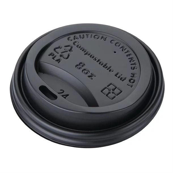 Fiesta Green Compostable Coffee Cup Lids 225ml / 8oz (Pack of 50) - DS054 Disposable Cups Fiesta Green