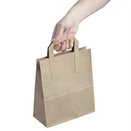 Fiesta Green Recycled Brown Paper Carrier Bags Large (Pack of 250) - CF592 Paper Bags Fiesta Green