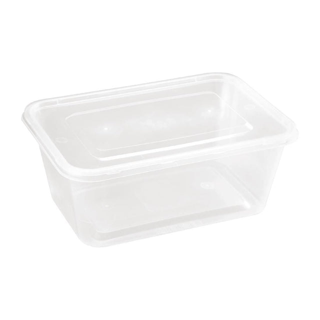 Fiesta Plastic Microwavable Containers With Lid Large 1000ml (Pack of 250) - DM183 Takeaway Food Containers Fiesta