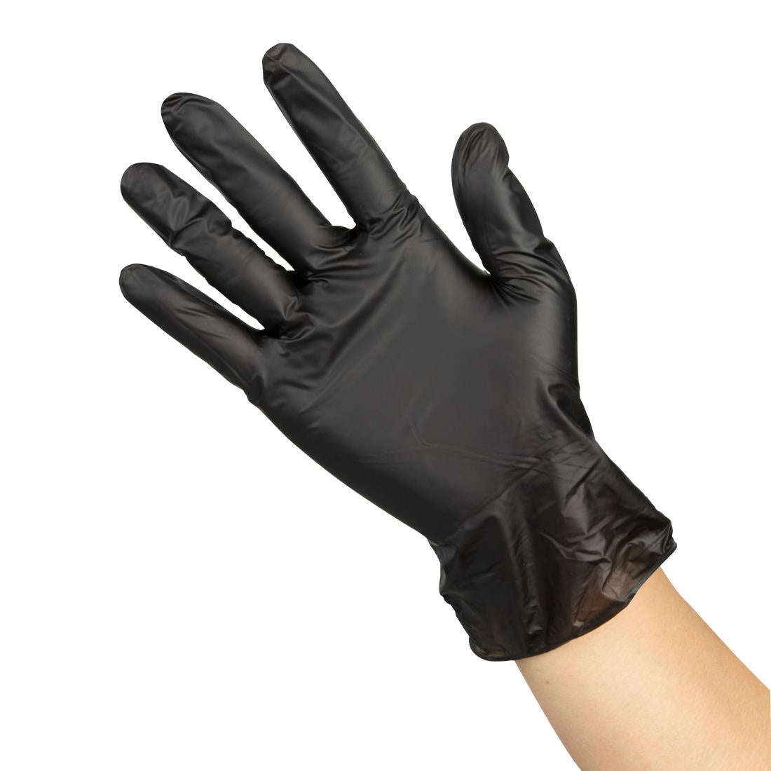 Hygiplas Vinyl Black Powder Free Glove S (Pack of 100) - FJ748-S  Hygiplas