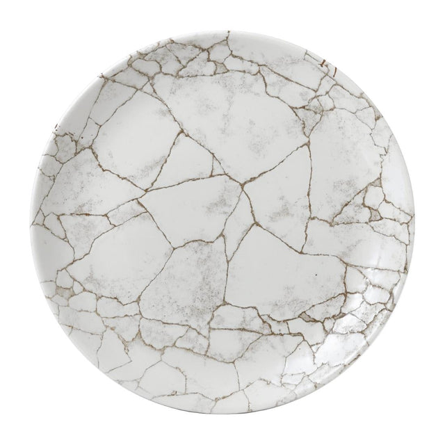 Studio Prints Kintsugi Agate Grey Coupe Plates 260mm (Pack of 12) - FJ801  Churchill