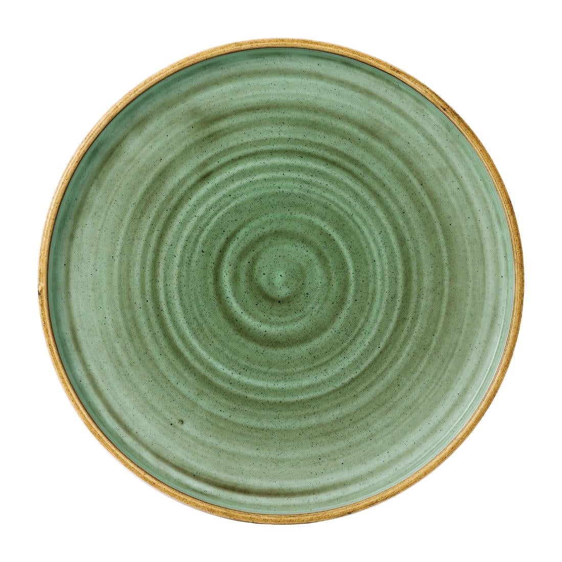 Stonecast Samphire Green Walled Plate 10 1/4 " (Box 6) - FJ914  Churchill   