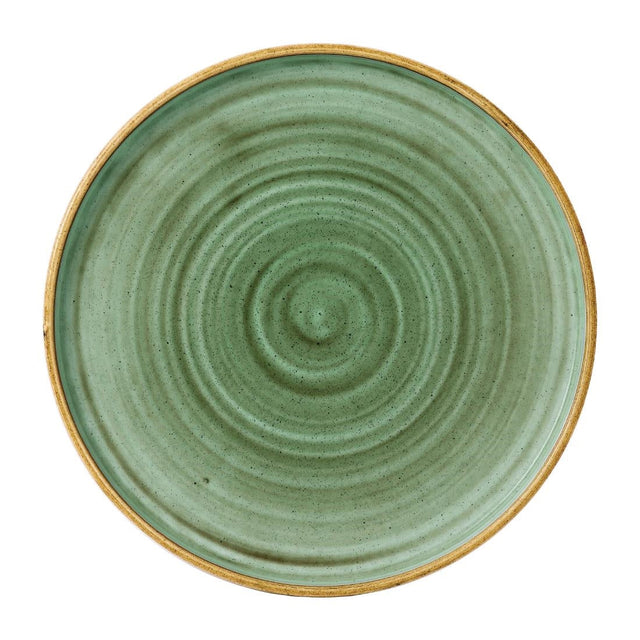 Stonecast Samphire Green Walled Plate 10 1/4 " (Box 6) - FJ914  Churchill   