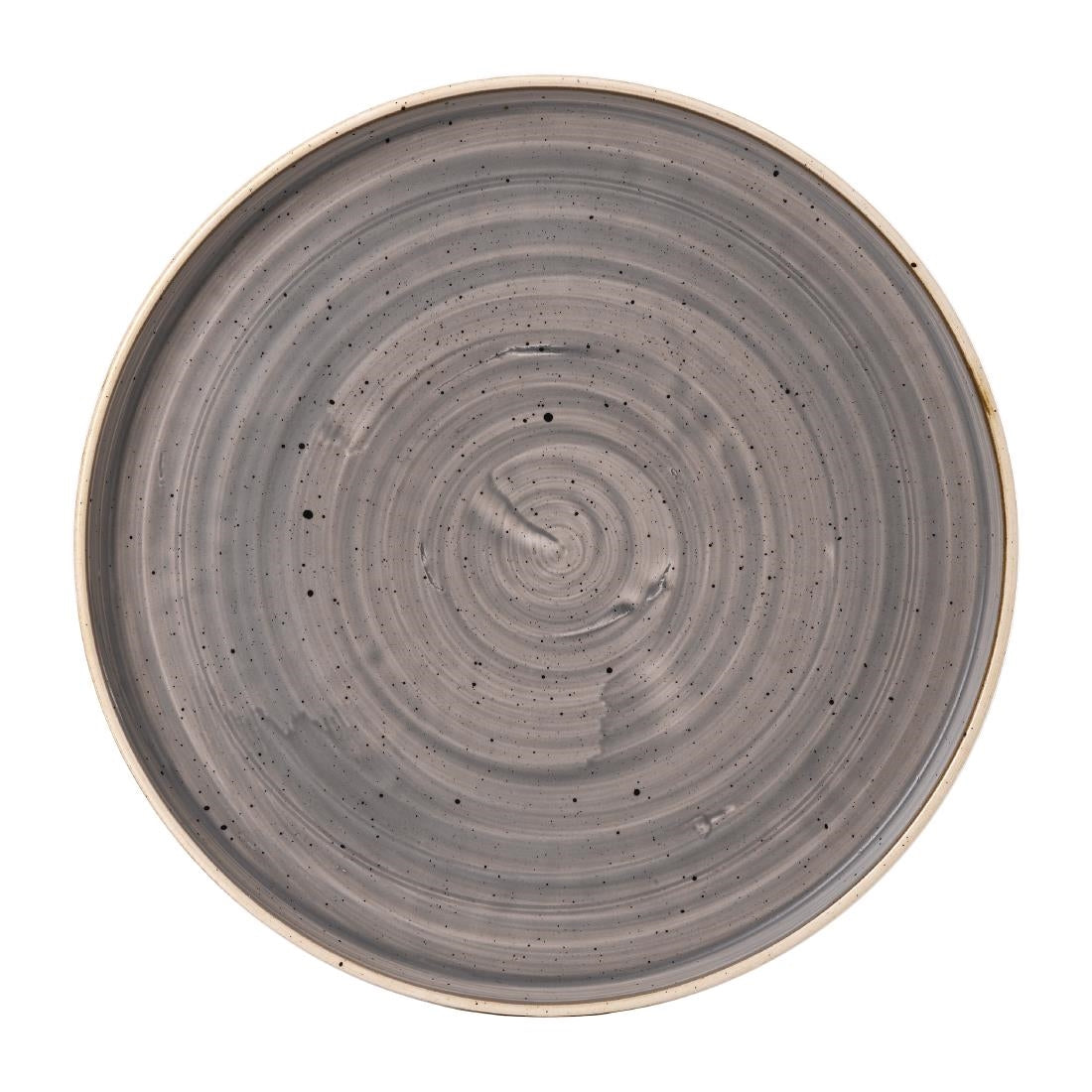 Stonecast Peppercorn Grey Walled Plate 10 3/4 " (Box 6) - FJ918  Churchill   