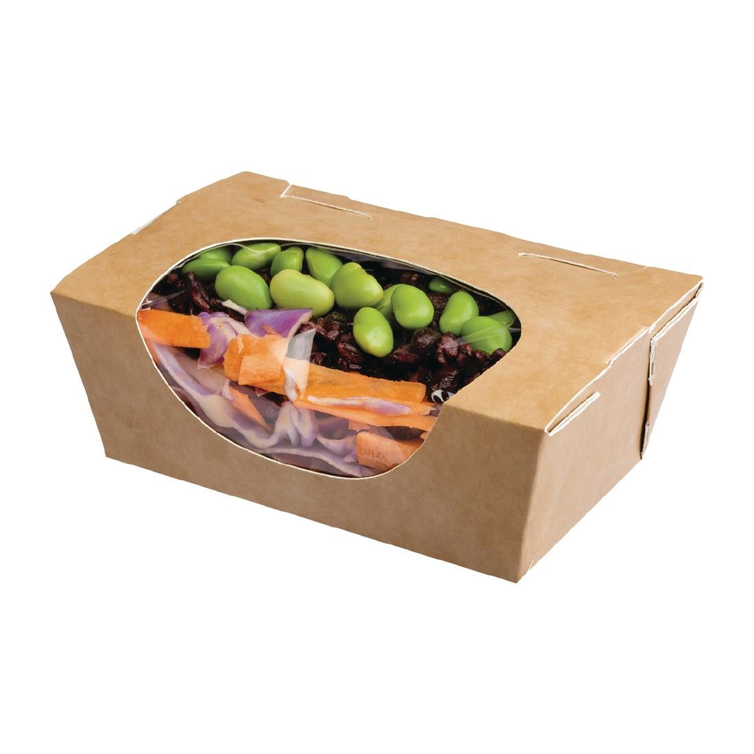 Colpac Zest Compostable Kraft Small Salad Boxes 500ml / 17oz (Pack of 500) - FP581 Takeaway Food Containers Colpac