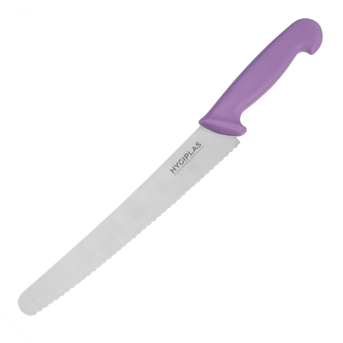 Hygiplas Serrated Pastry Knife Purple 25.4cm - FP733  Hygiplas