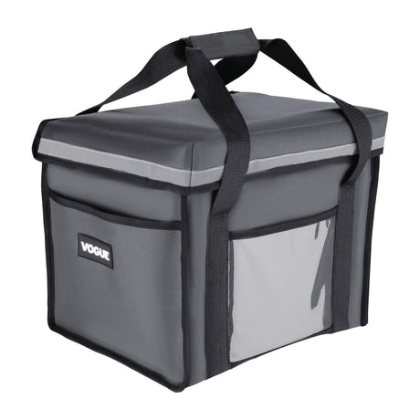 Vogue Insulated Folding Delivery Bag Grey 380x305x380mm - FR225  Vogue