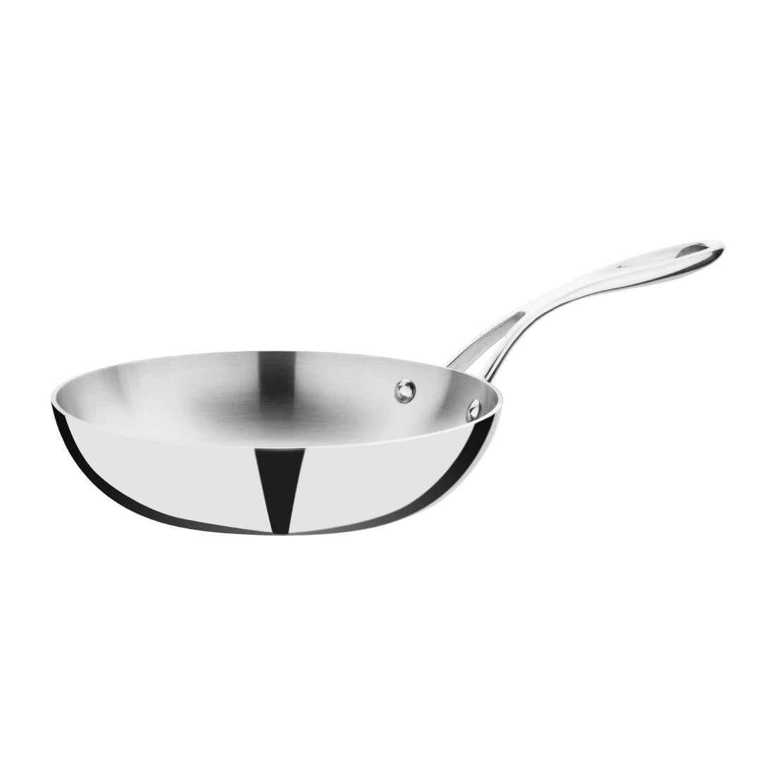 Vogue Stainless Steel & Aluminium Tri-Wall Frying Pan 20cm - FS668  Vogue