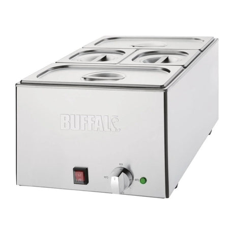 Buffalo Wet Heat Bain Marie 2 x GN1/3 & 2 x GN1/6 Pans Included - FT691 Bain Maries Buffalo