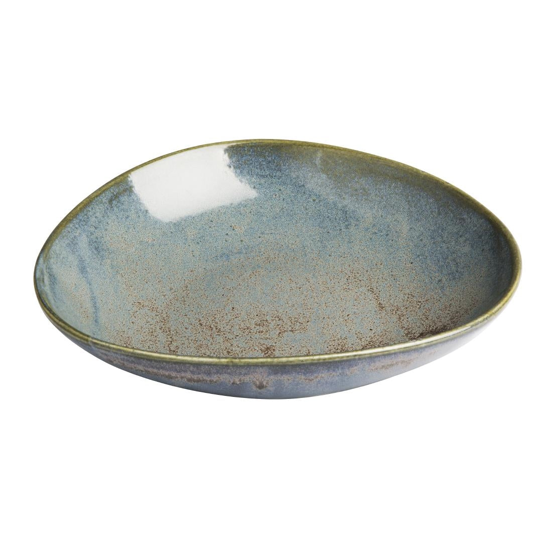 Olympia Ember Blue Triangle Bowls 245mm (Pack of 4) - FU181  Olympia