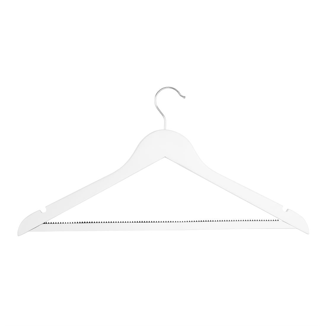 Bolero White Wooden Hangers (Pack of 10) - FU397  Bolero