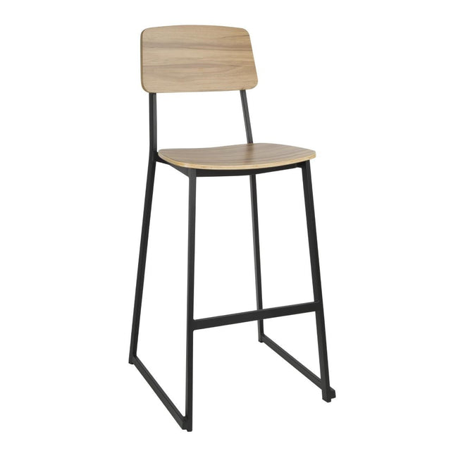 Bolero Beaufort Wooden Interior High Stools (Pack of 2) - FU525  Bolero